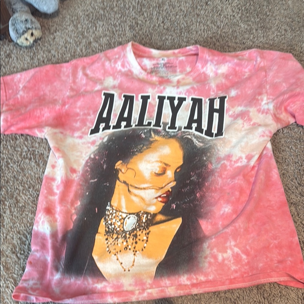 Aaliyah Pink Tie-Dye Graphic Tee